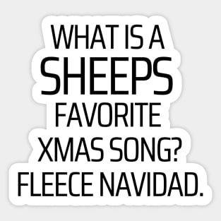 What Is A Sheeps Favorite Xmas Song Sticker